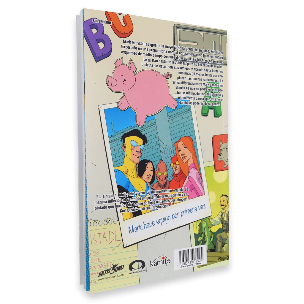 Tomo 1 Invincible portada trasera